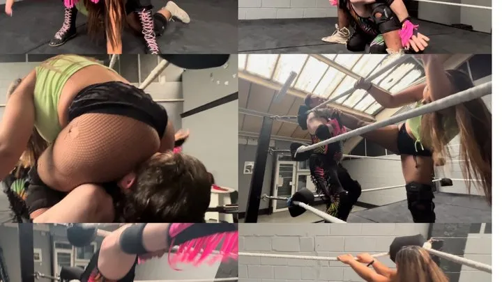 Nadia Sapphire - Mixed wrestling, face sitting, ball busting and stinkfaces