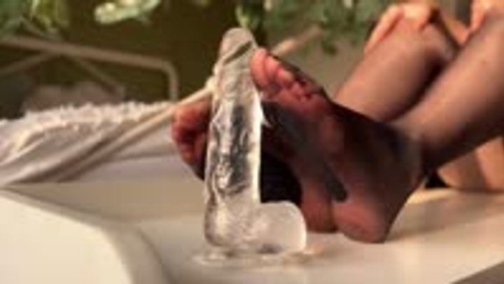 Lady Langford Nylons - Creamy Nylon Footjob JOI - Hot POV Dildo Jerk Off Tease