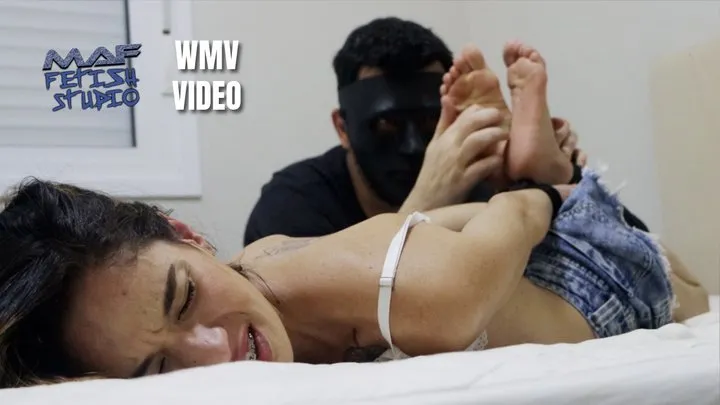 Maf Fetish Studio - Kel in bondage, tickling her soles and spanking (WMV VIDEO)