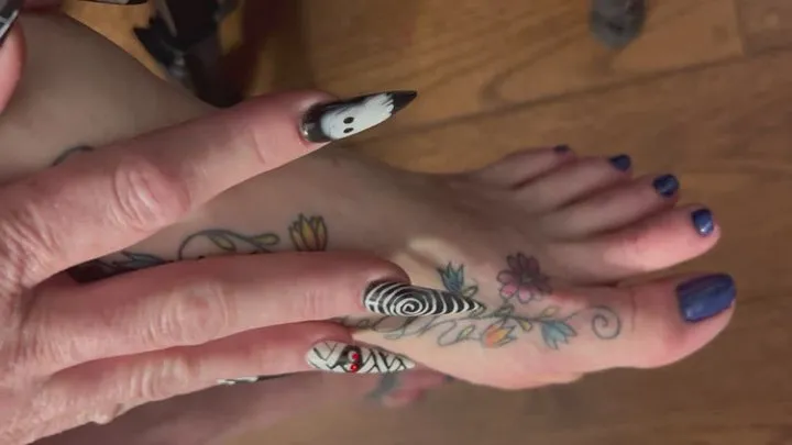 Foot Fondling - Close up Self Foot Tickling with Harmony