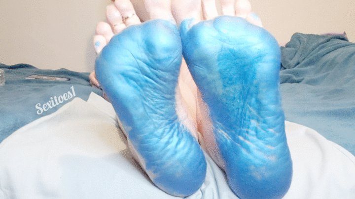 Sexitoes - Blue metallic soles