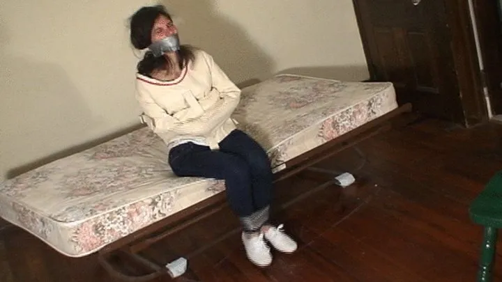 Good Girls In Bondage - MP4 Format Straitjacket and mouth stuffed gag MP4 Format