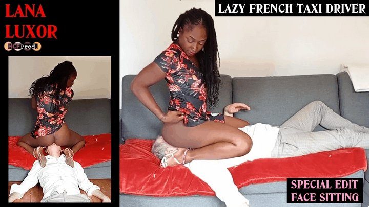 Squeeze N Smother - LANA LUXOR makes FACE SITTING to the rude french taxi driver (480p)