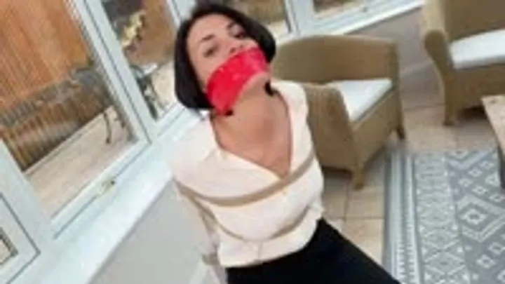 Sarahwild - TAPE GAG SECRETARY BONDAGE