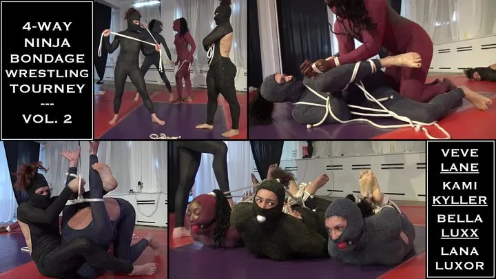 Doom Maidens Wrestling - 4-Way Ninja Bondage Wrestling, Vol 2, Oct 2024 with VeVe, Kami, Lana Luxor, Bella Luxx