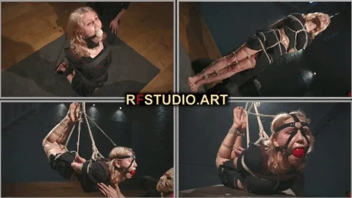 Rf Studio Production - Bramble - Long Bondage & Gag Slave Training - From Leather Restraints and Bastinado to Rope Hogtie Suspension (FULL HD MP4)