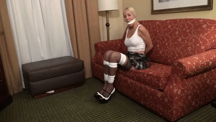 Pantyhose Bondage And Encasement - 2410FOXX-The cougar BFF let me tie her up!