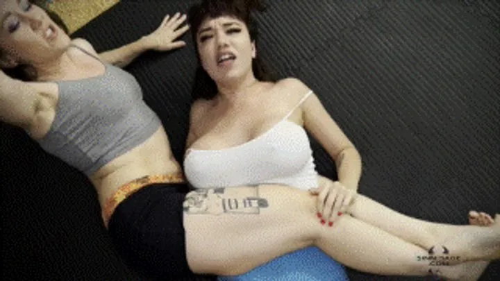 Sinn Sage Dreams - This Gym Is Taken - Little Puck And Sinn Sage Bitch Talking Female Wrestling CatFighting Female Fights Scissorholding MOV