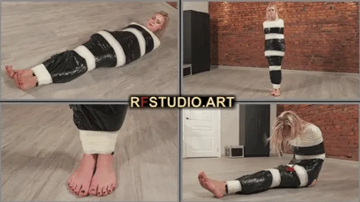 Rf Studio Production - Astrid Barefoot Mummification + Release from Wrap (FULL HD MP4)