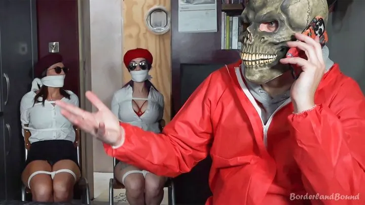 Borderland Bound - Carmen & Roxxi in: Big-Gag-Humiliated Beret Babes Must Listen While Fastened to Their Seats as the BOGUS Skull Mocks Their Complete Inability to Blab His Secret! (HD)