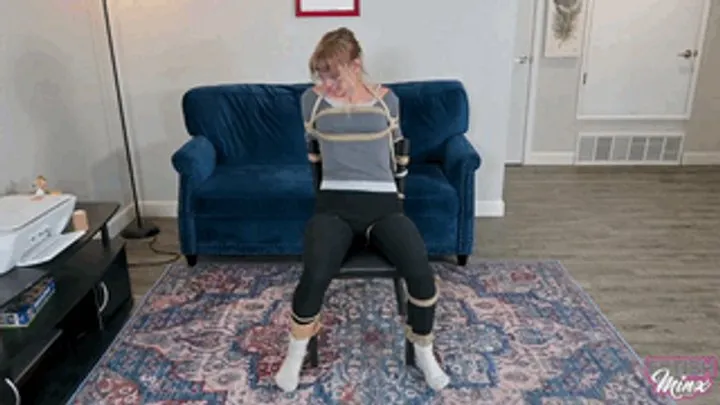 Minx Grrl's Fetish Corner - Bound, gagged and struggling - includes post shoot interview with Cara Day (WMV Format)