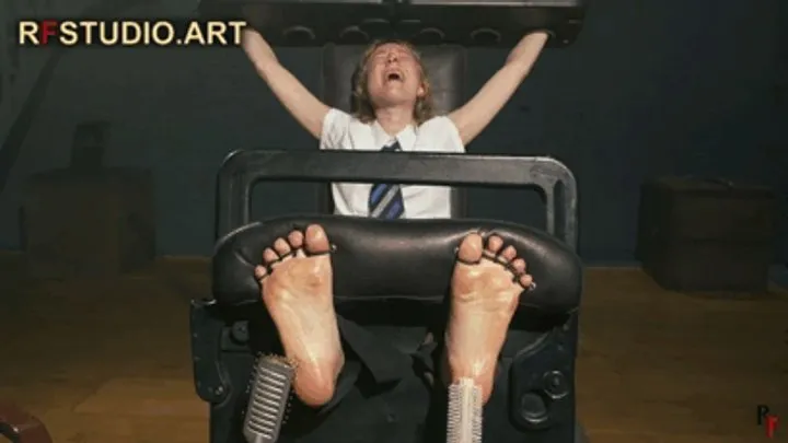Rf Studio Production - Mandy - Captured Manager and Intense Barefoot Tickling in Stocks (FULL HD MP4)