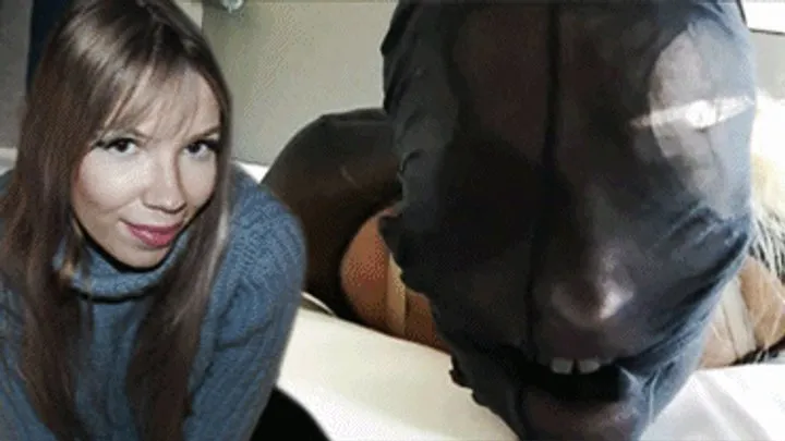Selfgags - Hooded With Super Stinky Pantyhose And Tied Down Like A Fucking Pig! (low res mp4)