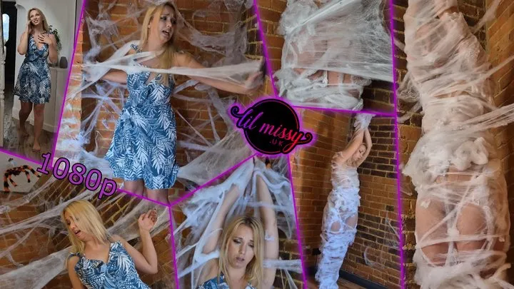 Lil Missy Uk Store - Lil Missy UK in Untidy housewife webbed, bitten and cocooned by huge spider 1080p