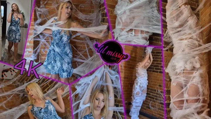 Lil Missy Uk Store - Lil Missy UK in Untidy housewife webbed, bitten and cocooned by huge spider - 4K