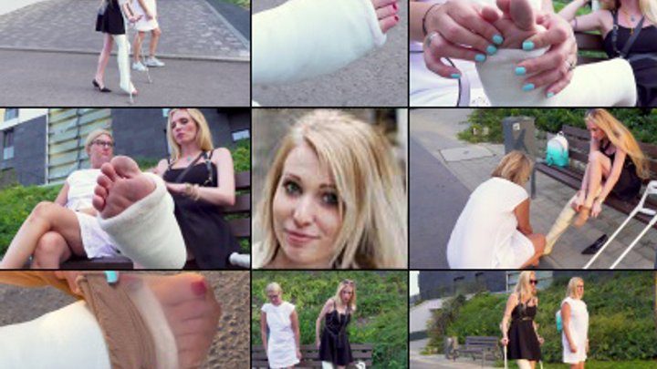 Broken Angelz Foot  Cast Fetish Hd - Jade LLC Hose Those Cold, Dirty Toes with Foot Play (in HD 1920X1080)