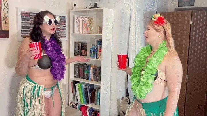Total Tickling - Hula TICKLE Competition at the Halloween Party - GIA LOVE & AMI MERCURY HIDEF