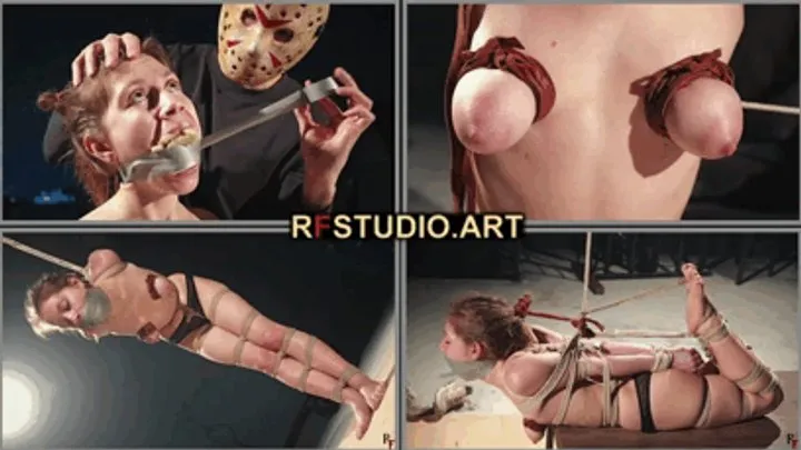 Rf Studio Production - Little Agness - Urban Explorer Caught 2 - Large Sponge Gag, Tight Rope Hogtie, and Tied Tits (FULL HD MP4)