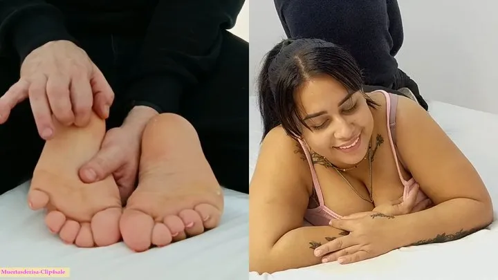 Muertas De Risa - Tickling chubbie feet non stop (feet + face camera)