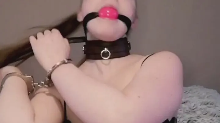 Capturedkerry - Handcuffs and Ballgag Self Bondage