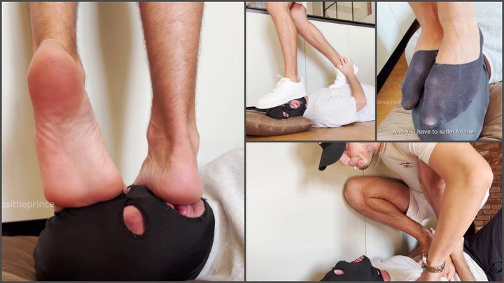 Massitheprince - Trampling my slave and crushing his head (Trampling, Spitting, Sneakers, Socks, Feet)