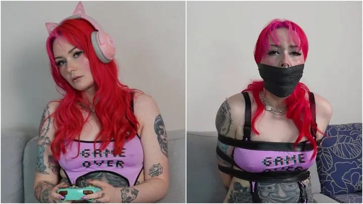 Latina Bondage - Mimi: Gamer Girl in Strict Belt Bondage and Heavy Gagging by the Home Invader!(FullHD)