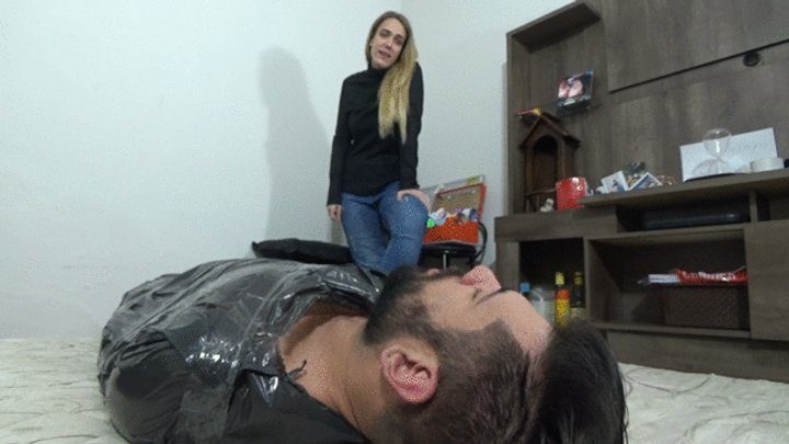 Ms Fetish Studio - Blonde Pawg kneading the slave's nose in facesitting Jeans Part 1 By Margareth Cruel And Daniel Santiago Cam by Dani Full HD