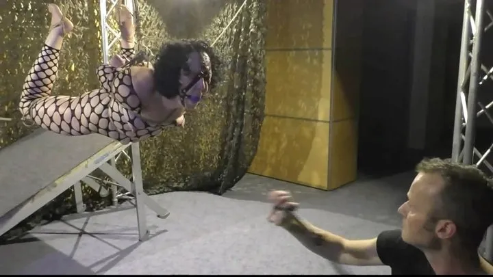 Tied In Public - Minuit - Cruel Predicament Bondage live in Public at Vienna Bondage Convention - Full Clip mp4 HD