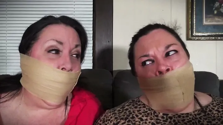 Gina Rae Michaels Bondage - Gina surprised and instructed to tape up Courtney and double gagged