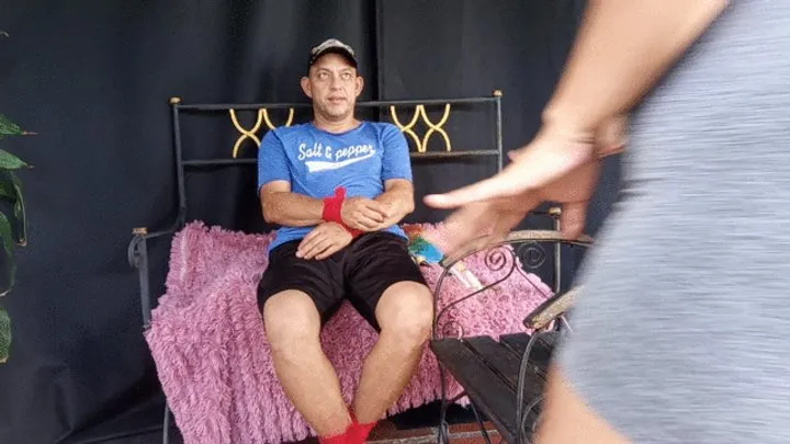 Goddess Foot Fetish - Roxan tickles her lover's feet (3)
