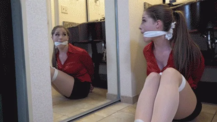 Pantyhose Bondage And Encasement - 2411TERRA-I found myself bound and gagged
