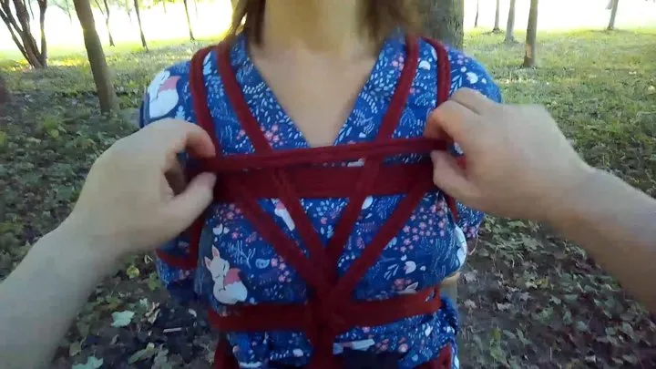 Bondage Dreams - Sofi in kimono in the forest_POV