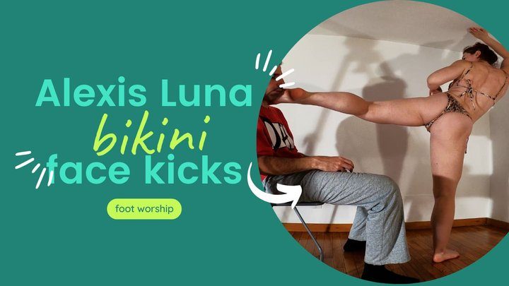 Martial Fetish - Alexis Luna bikini face kicks foot worship