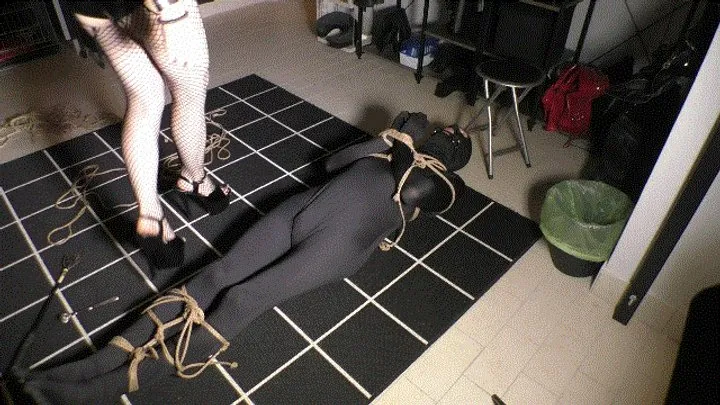 Evil Red Dominatrix - Mistress Evil Red crushes her slave's cock WMV version