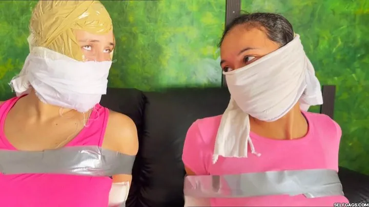 Selfgags - Khloe and Yurca’s Ultimate Bondage Gagging Challenge – Duct Tape, OTM & OTN Gags, and Restraint Play with Mary (mp4)