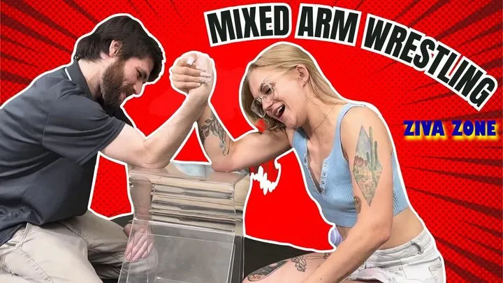 Ziva Zone - 4K Ashley Moore - Mixed Arm Wrestling Red