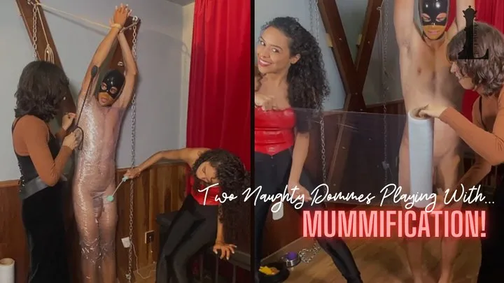 Mistress Eduarda Leal - Duda Leal and Olli play at mummifying and scaring a slave (720 EN-sub)