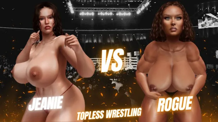 Nicolewrestles - Topless big tit female pro wrestling: Jeanie and Rogue's debut HD