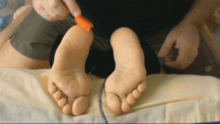 Tropical Foot Fetish Videos - Alessandra in best scenes with the terrible red brush