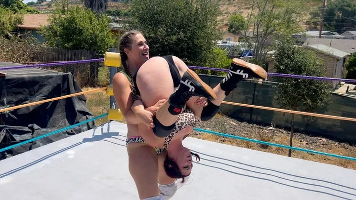 Butt Wrestling Inc - Beckie Gives Stevie 8 Piledrivers