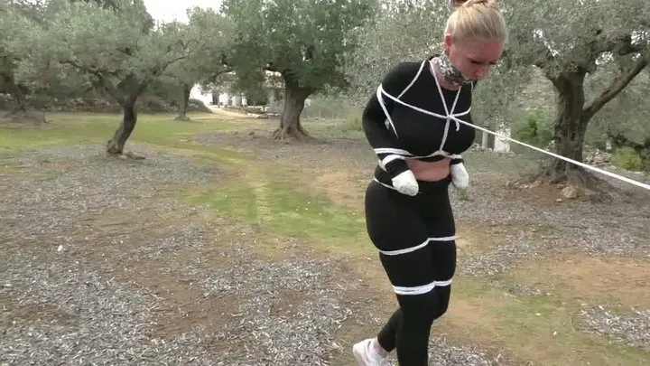 Tied In Public - Dany Blonde - Hard Bondage Walk Training for the sexy Austrian Blonde - Part 2 wmv SD