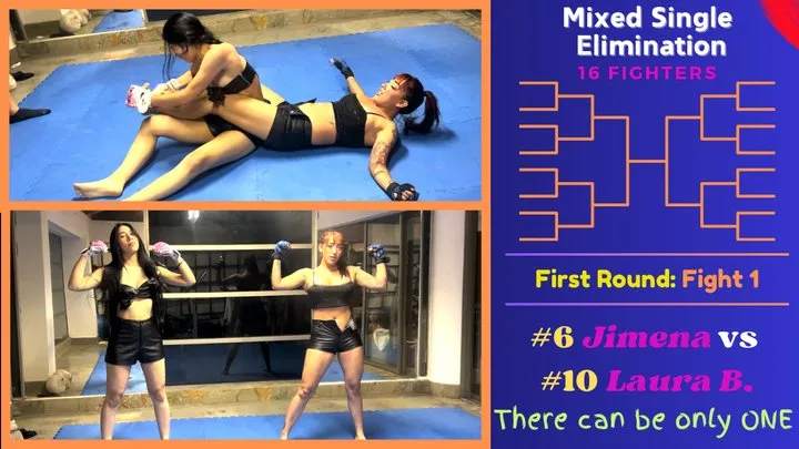 Kink Sports - Fight 1 - 16 Person Elimination Tournament - Jimena vs Laura B