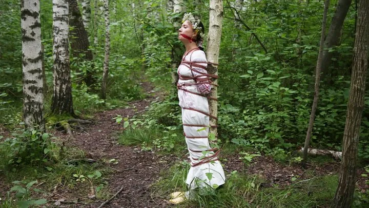 Bondage Dreams - Sofi in ethnic dress in the forest_Part 3