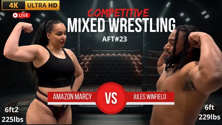 Goddess Marcy - Competitive Mixed Wrestling - Amazon Marcy VS Jules Winfield - 4K Ultra HD - Dolby Vision