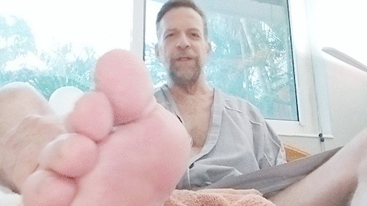 Hairyartist! - help rub my feet before I put my dress socks on