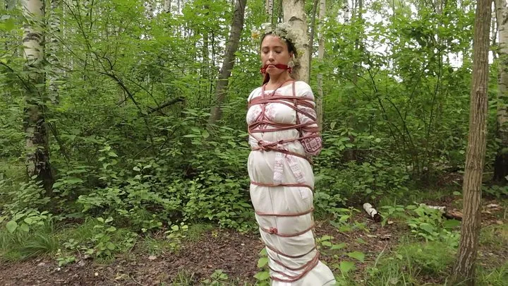 Bondage Dreams - Sofi in ethnic dress in the forest_Part 1-4_Full version