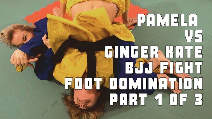 Martial Fetish - Pamela VS Ginger Kate bjj fight foot domination pat 1 of 3