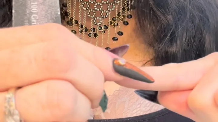 Foot Fondling - Harmony Uses Her Sharp Nails to Tickle You and Make You Cum