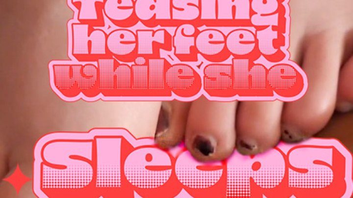 Colorado Amateurs - Almost Busted Foot Fetish Voyeur - Teasing Her Feet While She Naps On The Couch - Tickling Her Toes