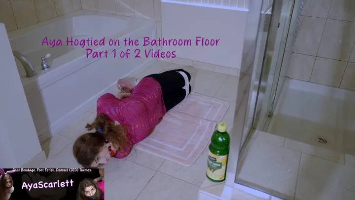 Ayascarlett - Aya Scarlett - Part 1 - Aya Hogtied on the Bathroom Floor